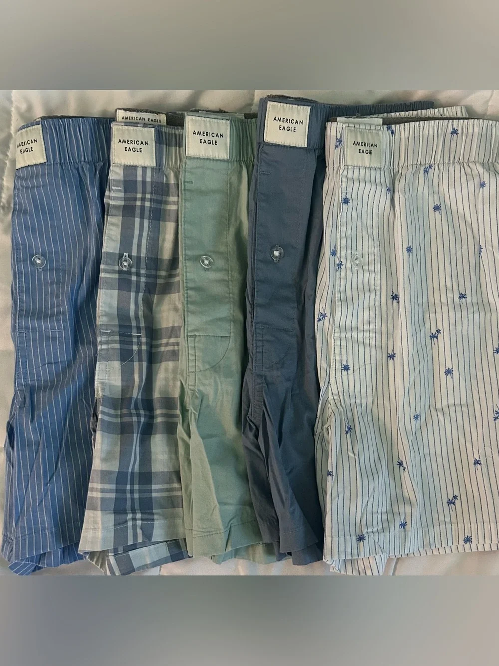 American Eagle Outfitters Boxer Briefs Pack - Blue, Green, Gray, White-new!